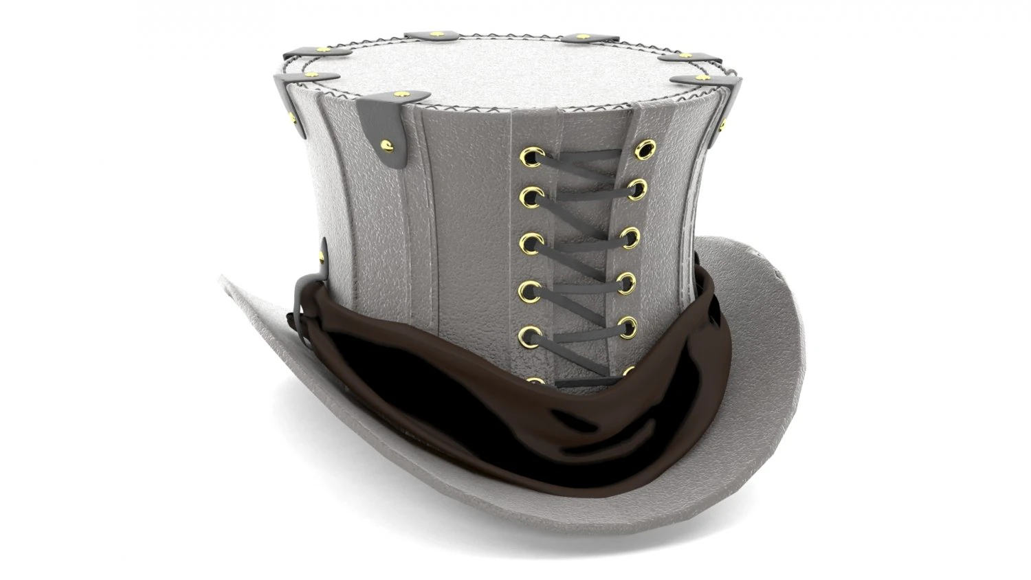 steam punk tophat 3D Model .c4d .max .obj .3ds .fbx .stl .blend
