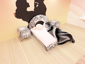 кровать 3D Модель