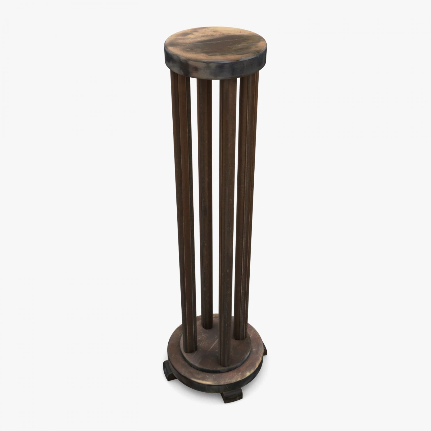 wooden pillar 3D Model .c4d .max .obj .3ds .fbx .stl .blend 