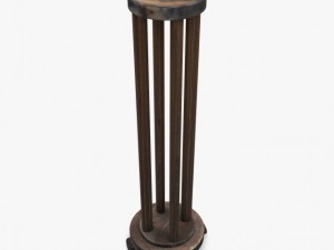 wooden pillar Model 3D