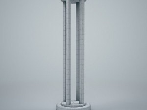 wooden pillar 3D Model