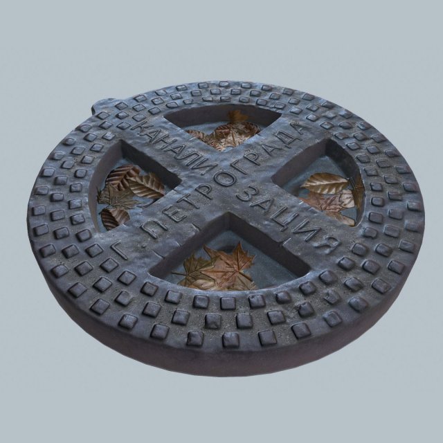 old manhole 3D Модель .c4d .max .obj .3ds .fbx .stl .blend