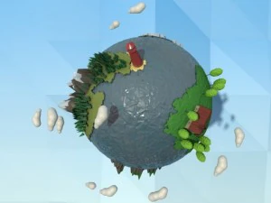 низькополюсна планета 3D Модель