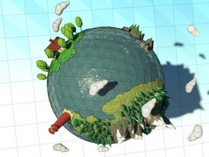 lowpoly planet 3Dモデル