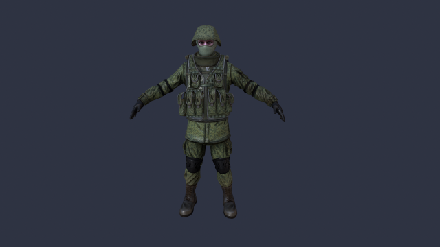 russian soldier 3Dモデル .c4d .max .obj .3ds .fbx .stl .blend 
