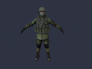 russian soldier Modello 3D