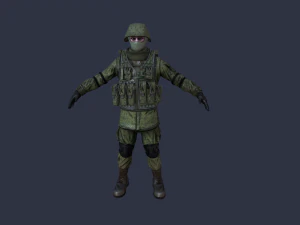 soldato russo Modello 3D