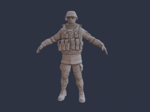 russian soldier 3Dモデル