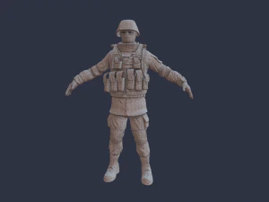 russian soldier 3D Model
