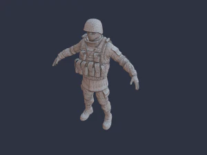 russian soldier 3D Model