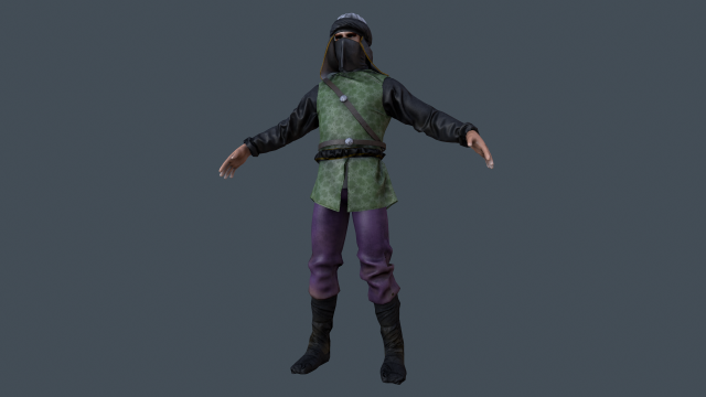 saracene medieval character 3Dモデル .c4d .max .obj .3ds .fbx .stl .blend 
