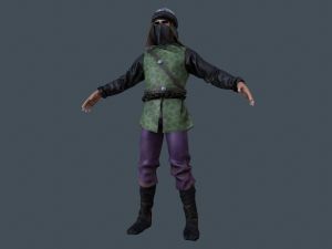 saracene medieval character Modello 3D
