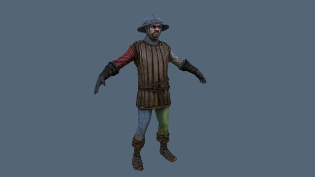 crossbowman character Model 3D .c4d .max .obj .3ds .fbx .stl .blend 
