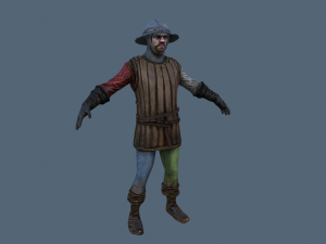 crossbowman character Modello 3D