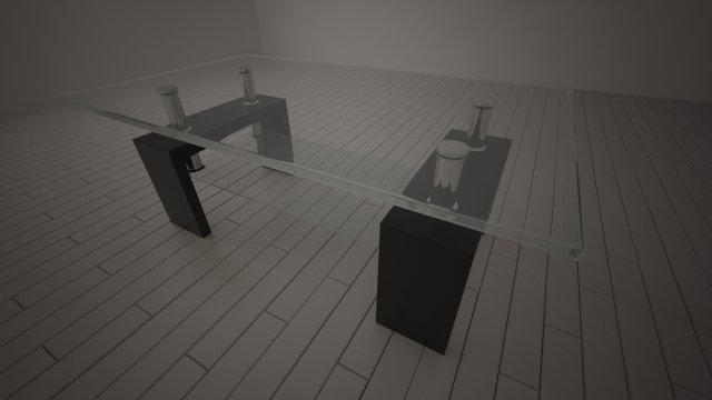 glass table 3D Model .c4d .max .obj .3ds .fbx .stl .blend 