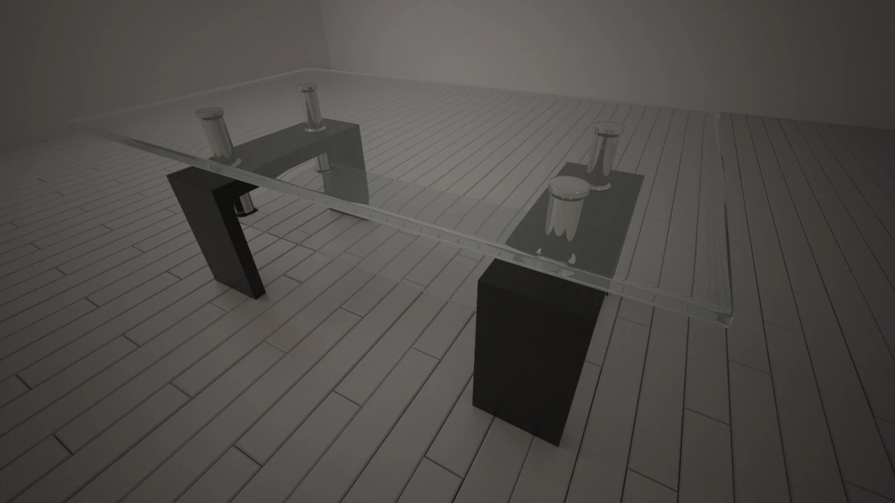 glass table 3D Model .c4d .max .obj .3ds .fbx .stl .blend 
