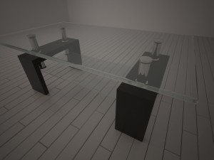 glass table Modello 3D