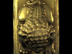 gold lion statue 3D 모델