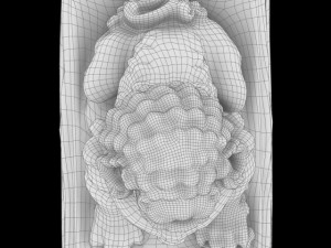 gold lion statue 3D 모델