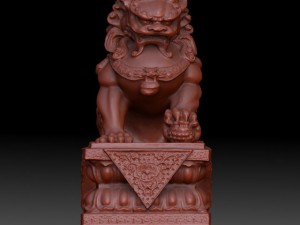 gold lion statue 3D 모델