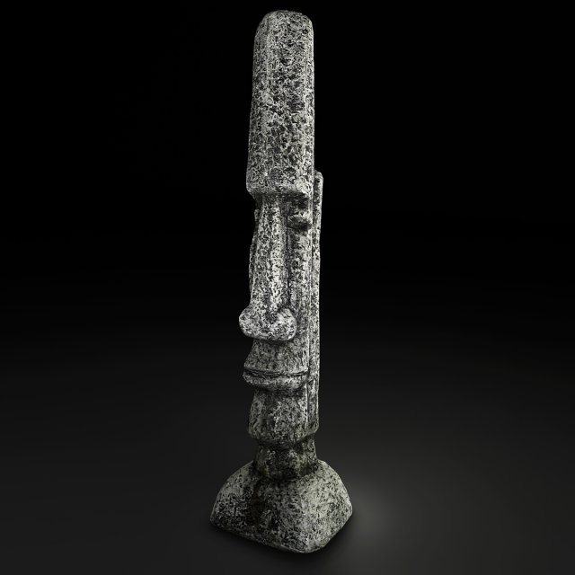 tall rock statue 3D 模型 .c4d .max .obj .3ds .fbx .stl .blend 