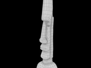 tall rock statue 3D Model