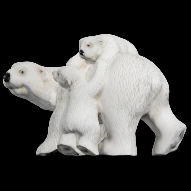 polar bear and cubs 3Dモデル .c4d .max .obj .3ds .fbx .stl .blend 