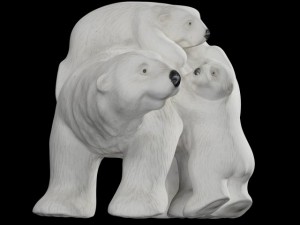 polar bear and cubs 3Dモデル