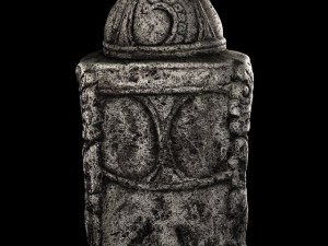 stone buddha head Model 3D