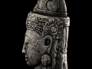 stone buddha head Model 3D