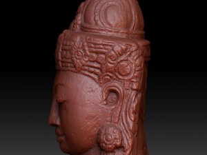 stone buddha head Model 3D