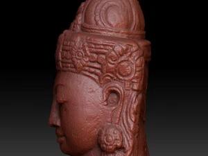 stone buddha head 3D Model