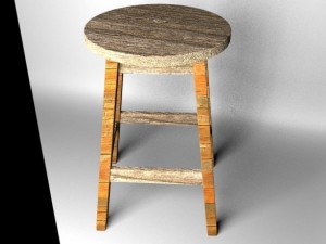 bar stool Model 3D