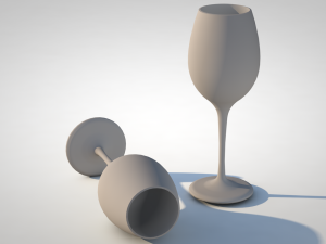 wine glass 3D 模型