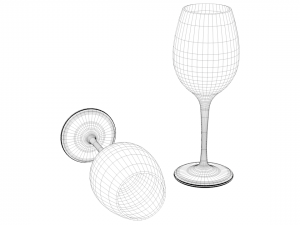 wine glass 3D 模型