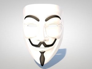 guy fawkes mask Model 3D