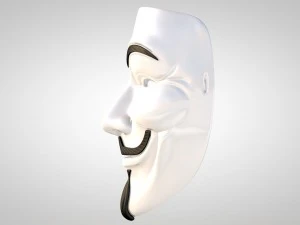 guy fawkes mask 3D Model