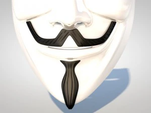 guy fawkes mask 3D Model