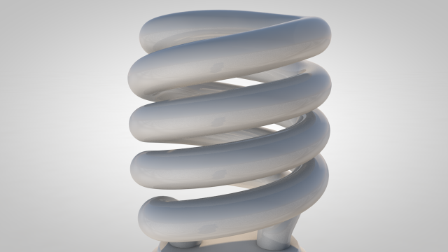 fluorescent light bulb 3D 模型 .c4d .max .obj .3ds .fbx .stl .blend