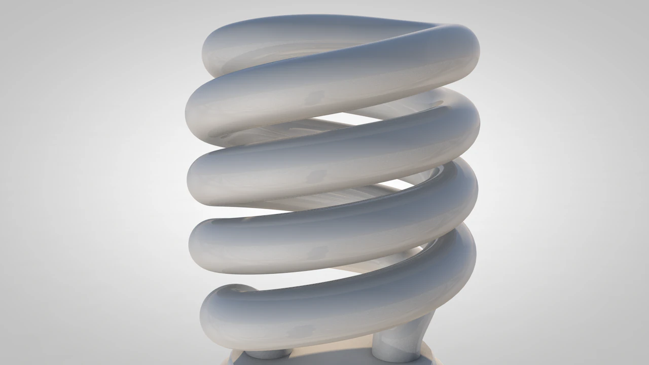 fluorescent light bulb 3D Model .c4d .max .obj .3ds .fbx .stl .blend 