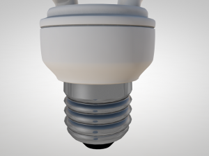 fluorescent light bulb 3D 模型