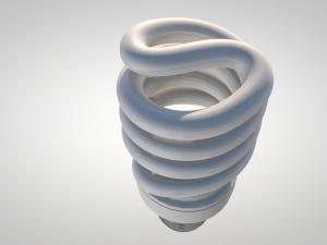 fluorescent light bulb 3D 模型
