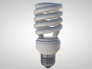 fluorescent light bulb 3D 模型