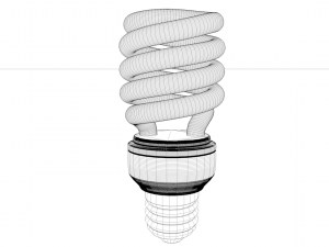 fluorescent light bulb 3D 模型