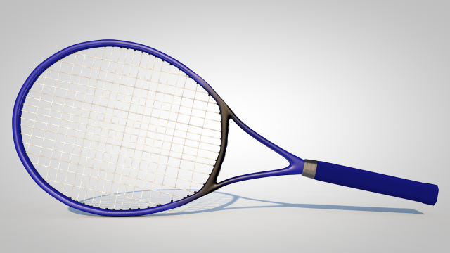 tennis racket 3D Model .c4d .max .obj .3ds .fbx .stl .blend 