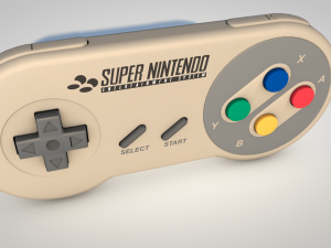 super nintendo controller Model 3D
