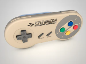 super nintendo controller 3D Model