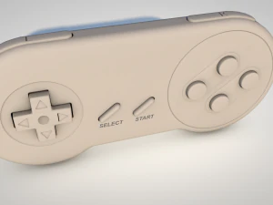 super nintendo controller 3D Model