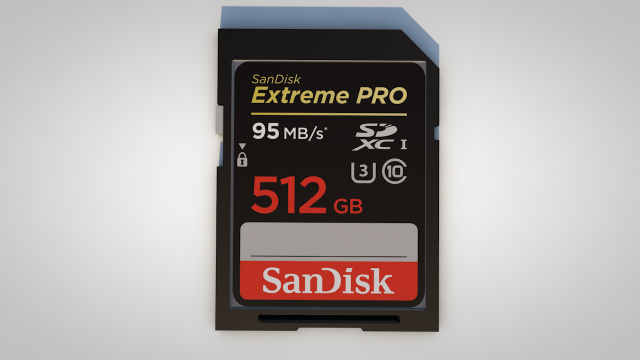 sd card Model 3D .c4d .max .obj .3ds .fbx .stl .blend 