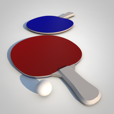 ping pong paddle Modelo 3D .c4d .max .obj .3ds .fbx .stl .blend 